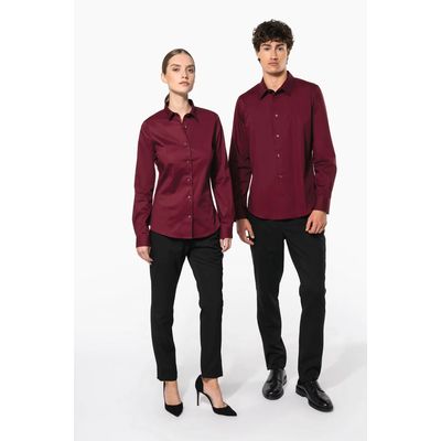 Camisa entallado manga larga mujer