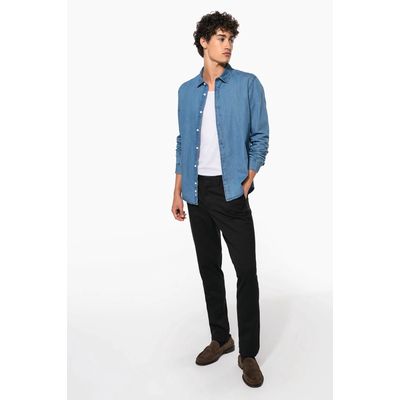 Camisa hombre algodón efecto Denim
