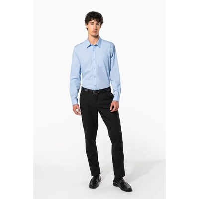 Camisa popelina manga larga hombre