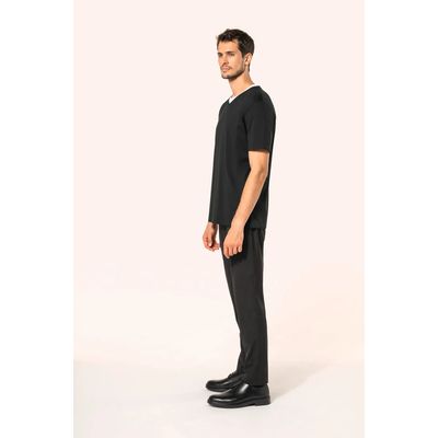 Camiseta algodón cuello de pico hombre