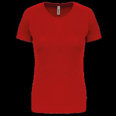 Camiseta de deporte mujer poliéster Red M
