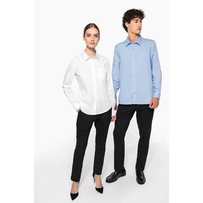 Camisa popelina manga larga hombre