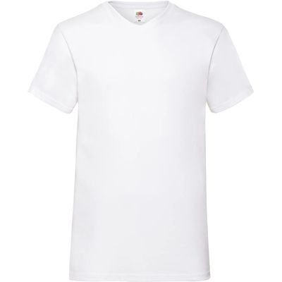 Camiseta hombre cuello de pico White Xl