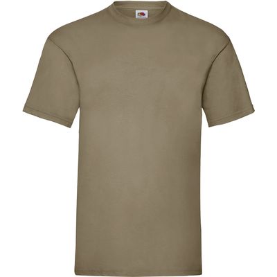Camiseta hombre algodón cuello redondo Khaki Beige L