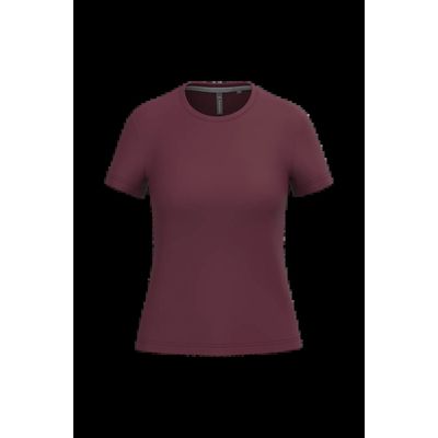 Camiseta manga corta mujer algodón Wine S