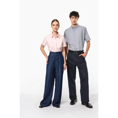 Camisa oxford mujer manga corta