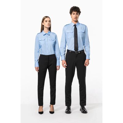 Camisa piloto manga larga mujer