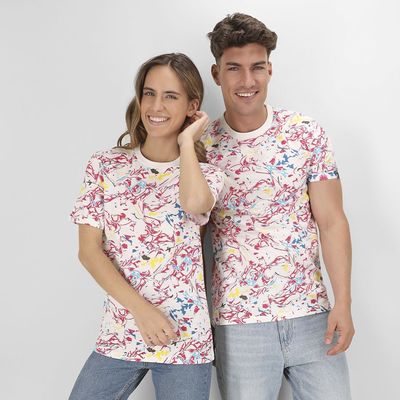Camiseta con Estampado de Colores