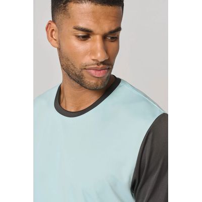 Camiseta bicolor adulto poliéster