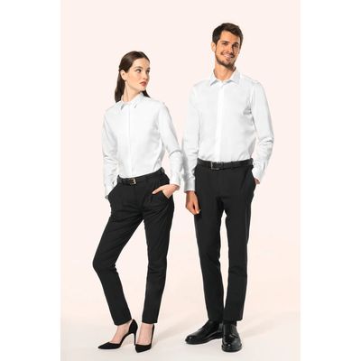 Camisa sarga manga larga chica
