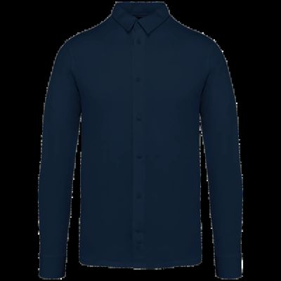 Camisa punto jersey algodón Navy Blue Xxl