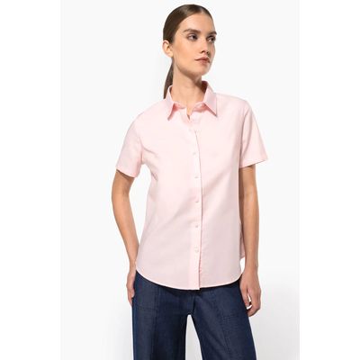 Camisa oxford mujer manga corta