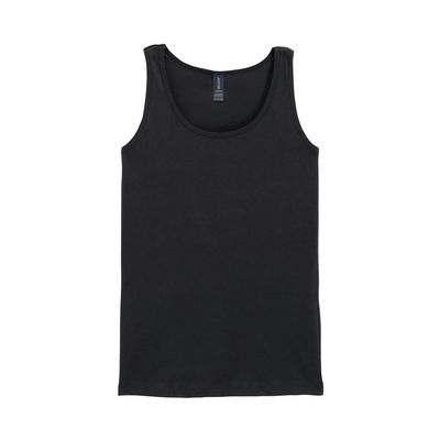 Camiseta sin mangas mujer algodón Black S