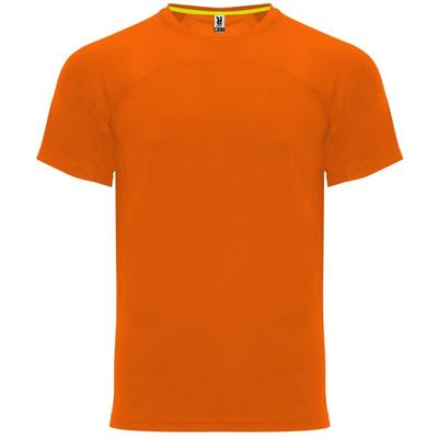Camiseta Técnica Unisex Manga Ranglán Naranja Fluor Xl