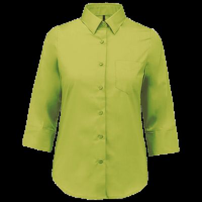 Camisa popelina media manga mujer Burnt Lime 3Xl