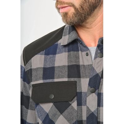 Camisa a cuadros algodón con bolsillos