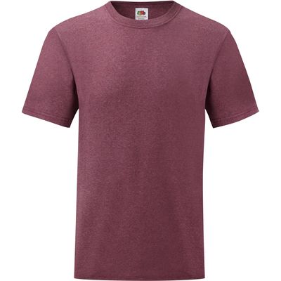 Camiseta hombre algodón cuello redondo Heather Burgundy L