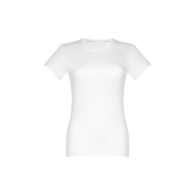Camiseta Entallada Mujer de Algodón Blanco L