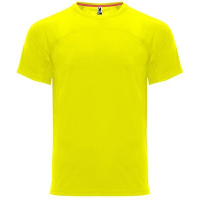 Camiseta Técnica Unisex Manga Ranglán Amarillo Fluor M