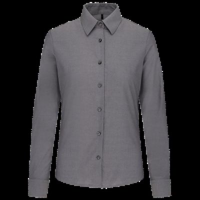Camisa entallada mujer tejido de cuidado fácil Oxford Silver M