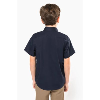 Camisa popelina manga corta infantil