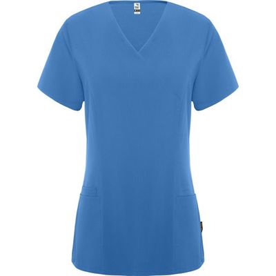 Casaca manga corta escote pico Azul Lab 3Xl
