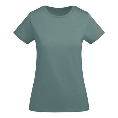 Camiseta entallada mujer algodón orgánico Azul Calma S