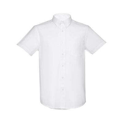 Camisa Oxford Manga Corta y Bolsillo Blanco L