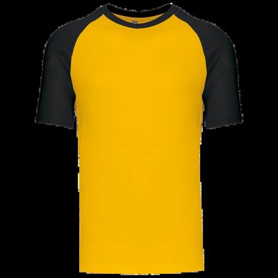 Camiseta bicolor manga corta hombre Yellow / Black M