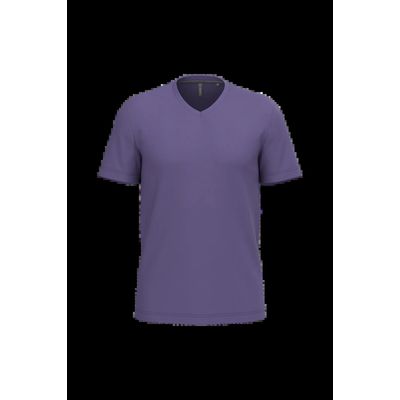 Camiseta de algodón con cuello de pico Purple 3Xl