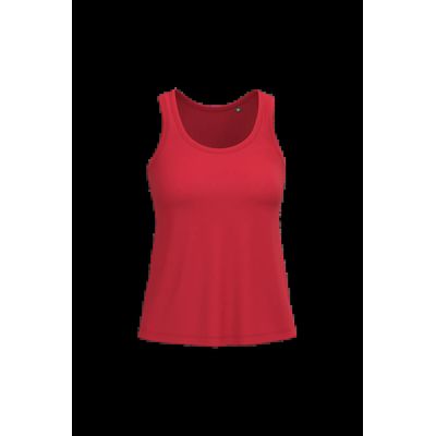 Camiseta 100% algodón de tirantes mujer Red S