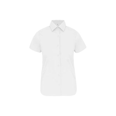 Camisa cómoda manga corta mujer White L