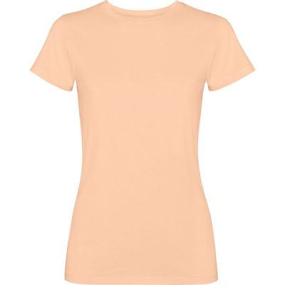 Camiseta mujer algodón efecto desgastado Papaya Claro Lavado S