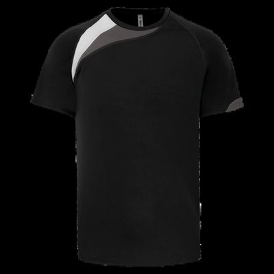 Camiseta deportes manga corta niños Black / White / Storm Grey 6/8 Ans