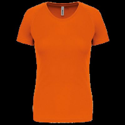 Camiseta de deporte mujer poliéster Orange S