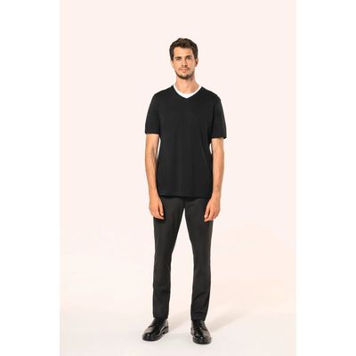 Camiseta algodón cuello de pico hombre