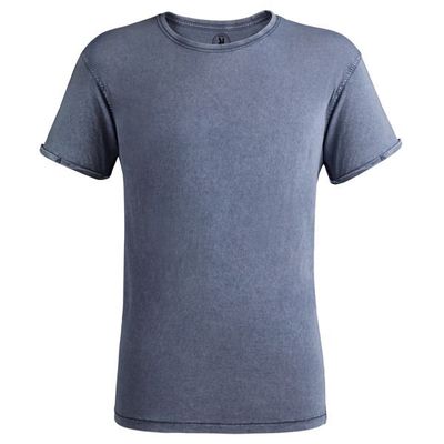 Camiseta Efecto Desgastado Azul Denim 2Xl