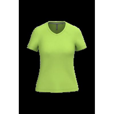 Camiseta de manga corta cuello pico mujer Lime M