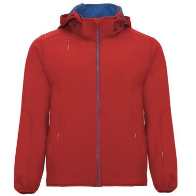 Cazadora Softshell con capucha extraíble Rojo/Royal M