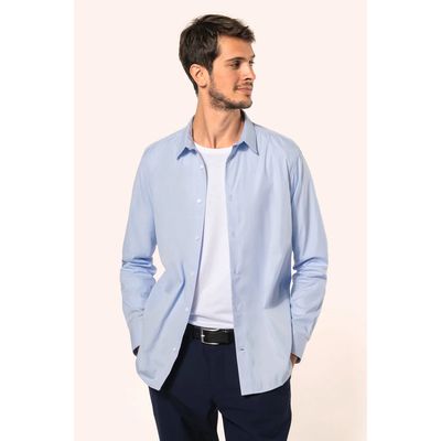 Camisa popelina algodón hombre