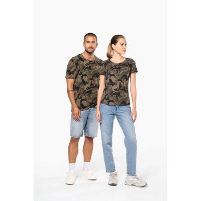 Camiseta camuflaje mujer algodón