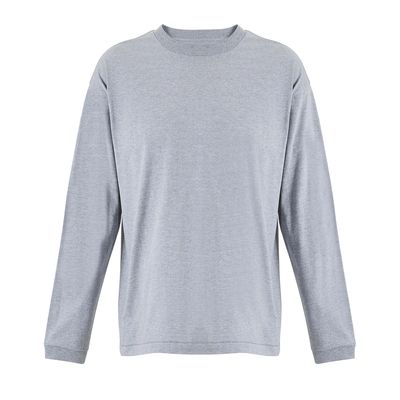 Camiseta oversize unisex de algodón Gris Melange 2 Xl