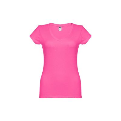 Camiseta Mujer Entallada de Algodón Escote V