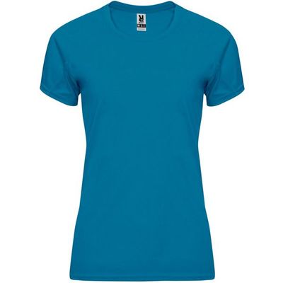 Camiseta Mujer Control Dry Entallada Azul Luz De Luna 2Xl