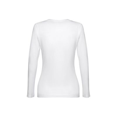 Camiseta de manga larga blanca para mujer