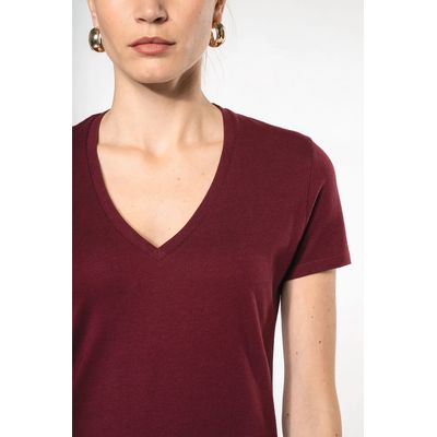 Camiseta de mujer cuello de pico