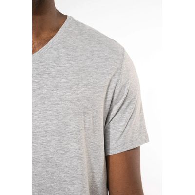 Camiseta cuello de pico Color jaspeado
