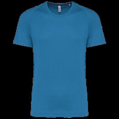 Camiseta deporte reciclada para hombre Aqua Blue Xs