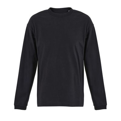 Camiseta oversize unisex de algodón Negro Profundo Xxl