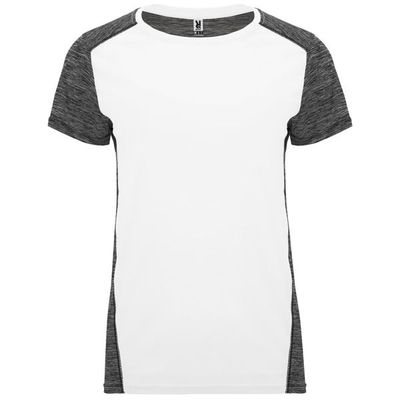 Camiseta Técnica Mujer Doble Tejido Bicolor Blanco/Negro Vigore S